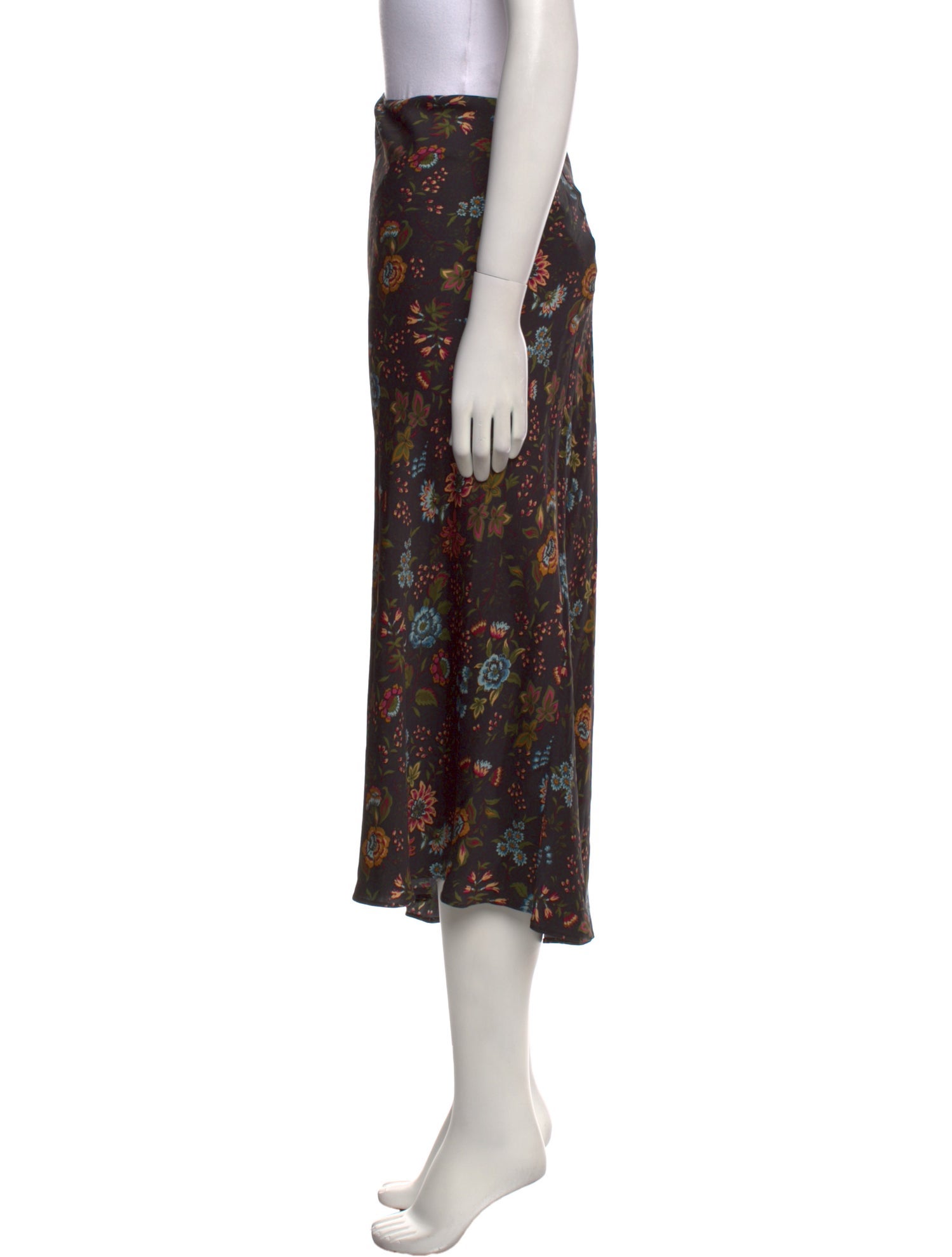 Veronica Beard Floral Print Midi Length Skirt