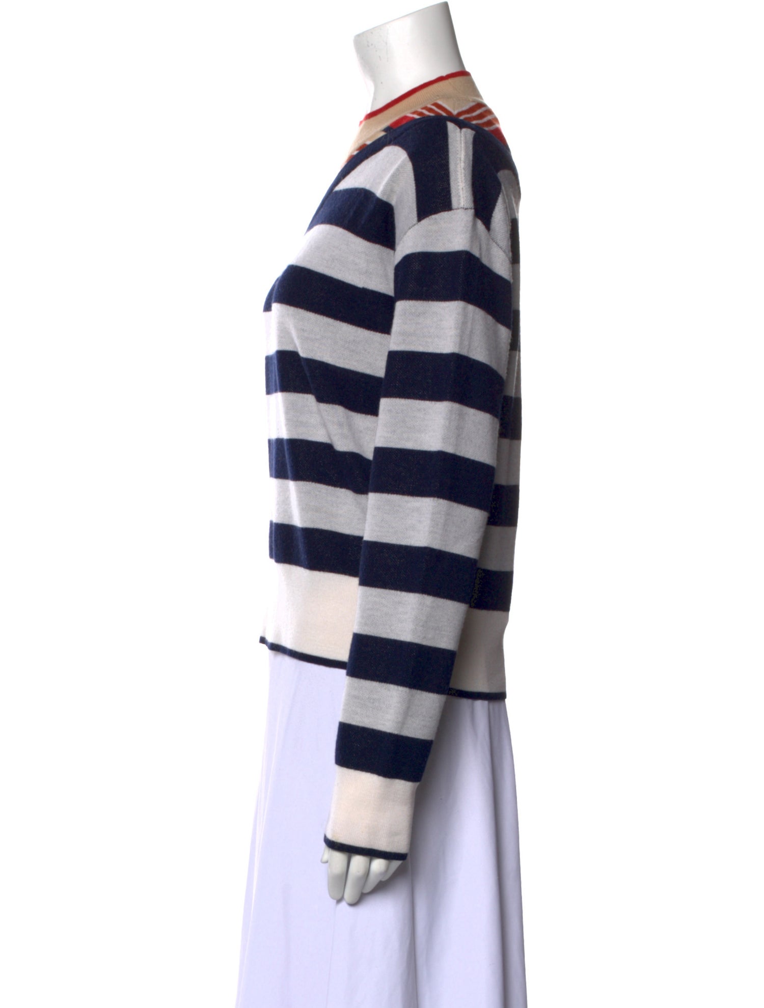 Veronica Beard Merino Wool Striped Sweater