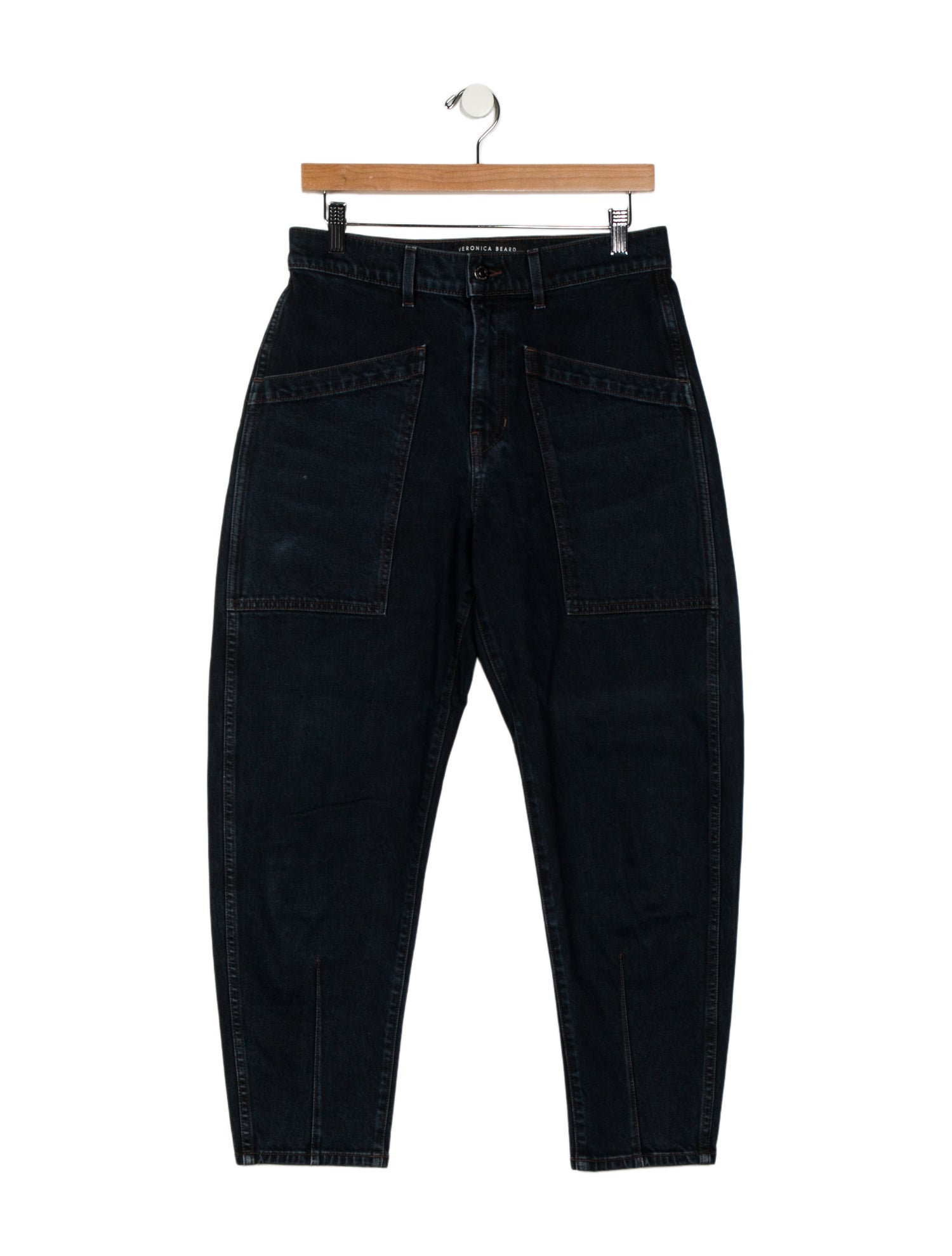 Veronica Beard High-Rise Straight Leg Jeans