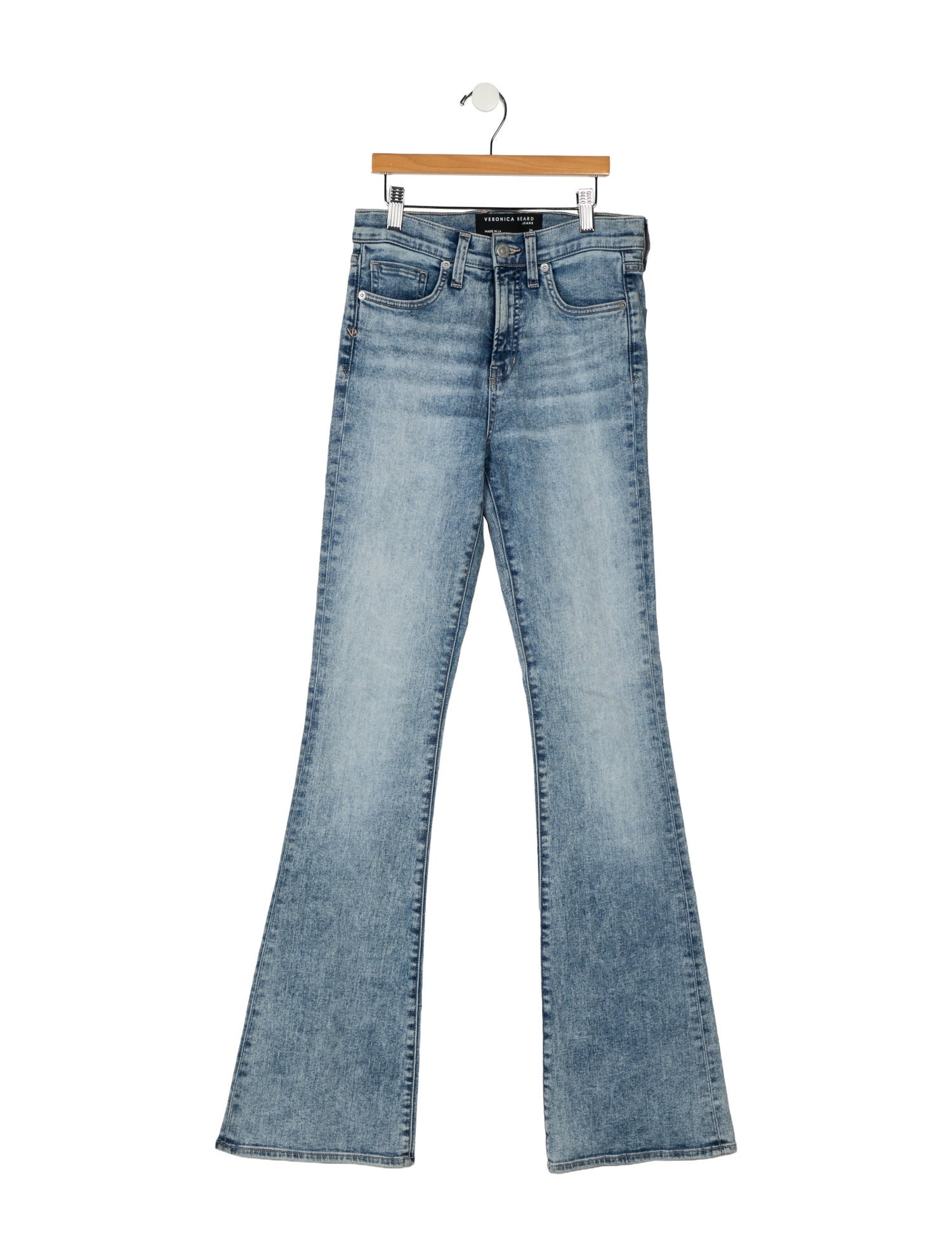 Veronica Beard Mid-Rise Wide Leg Jeans
