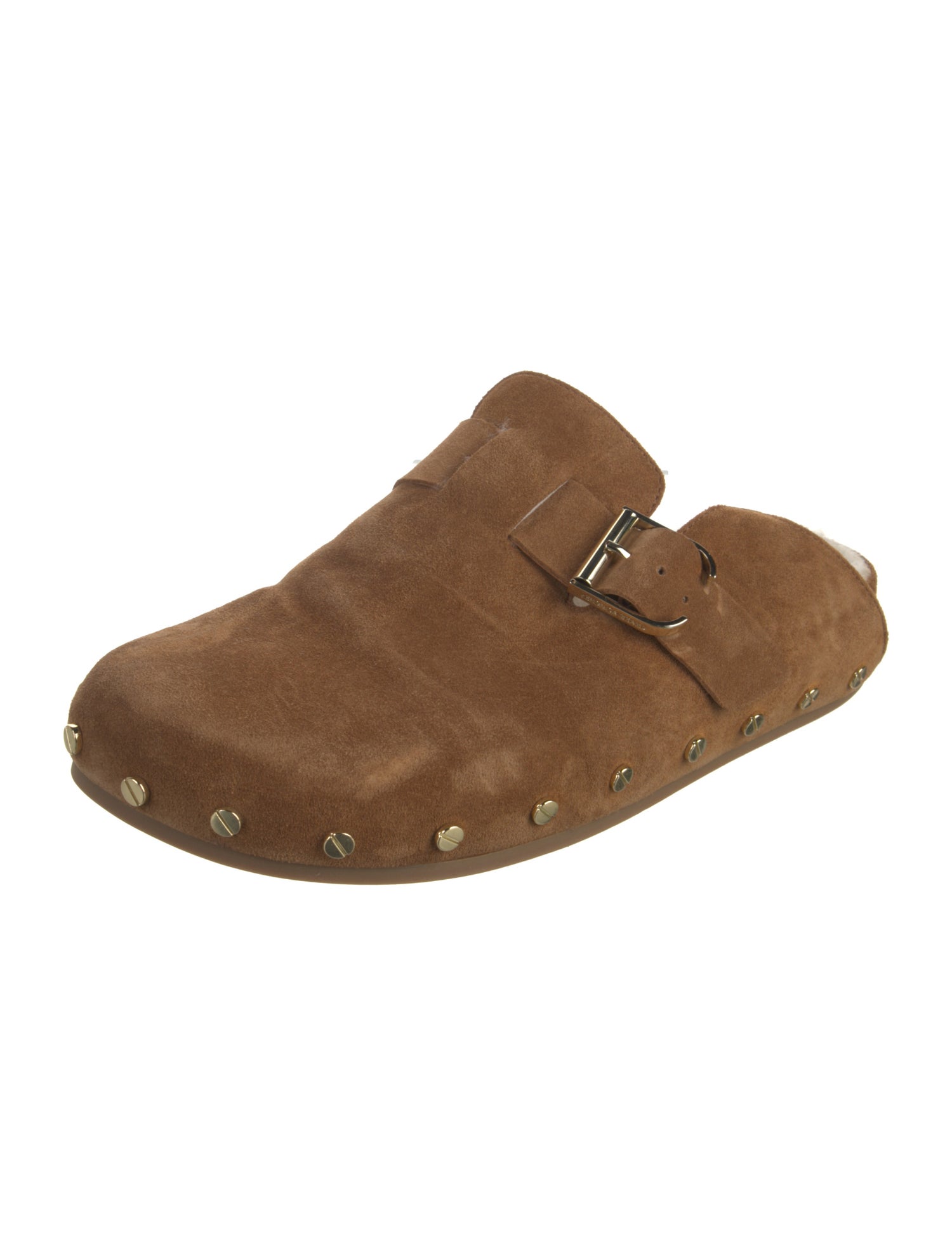 Veronica Beard Suede Studded Accents Mules