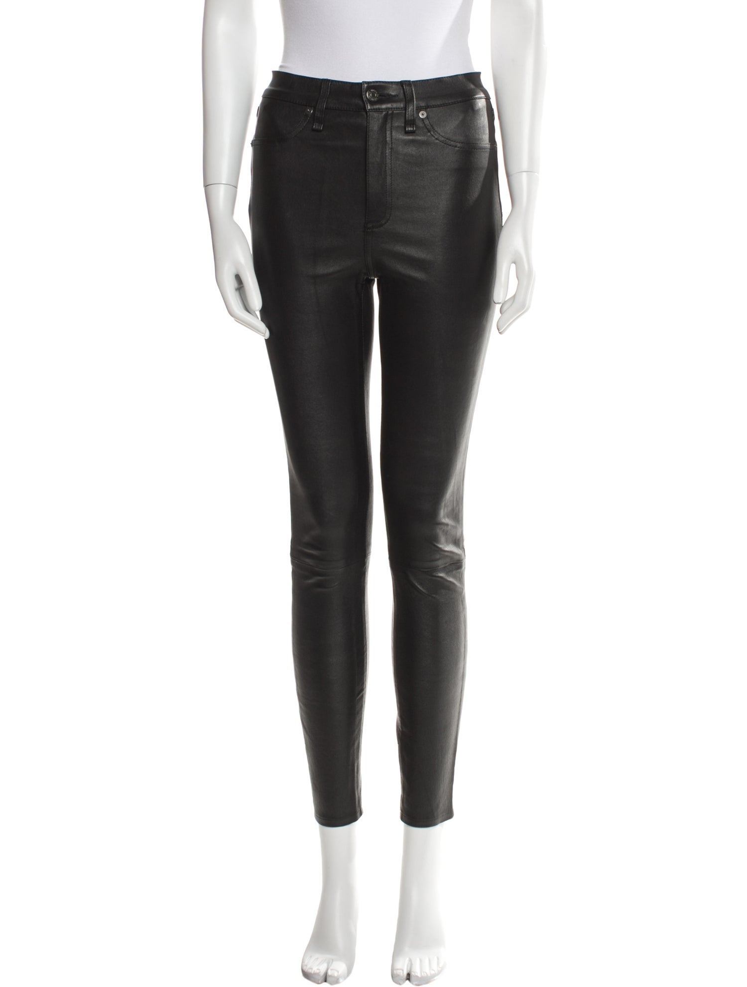 Veronica Beard Leather Wide Leg Pants