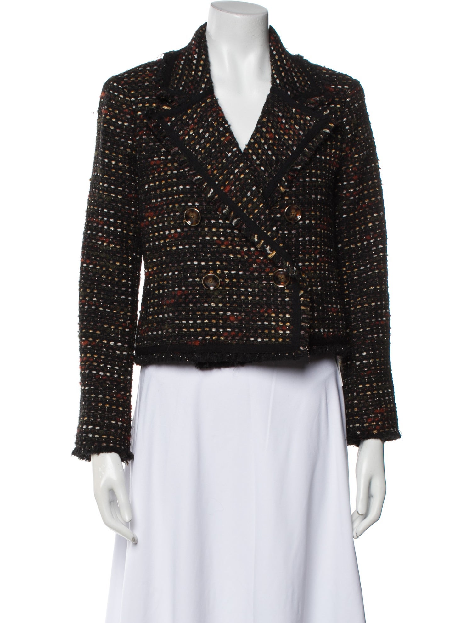 Veronica Beard Tweed Pattern Evening Jacket