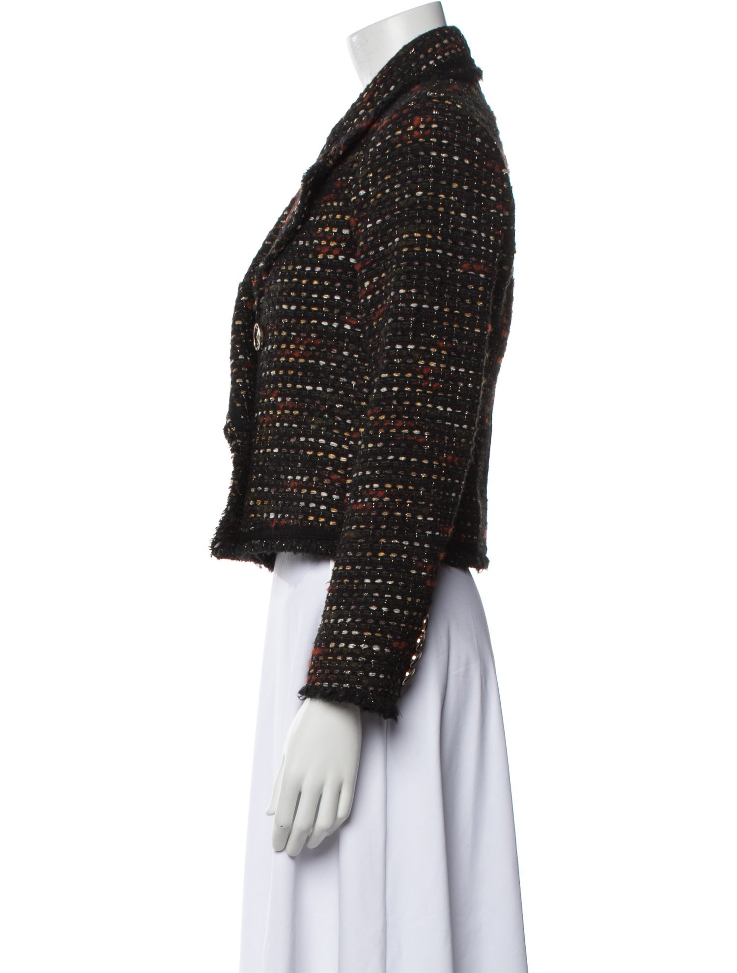 Veronica Beard Tweed Pattern Evening Jacket