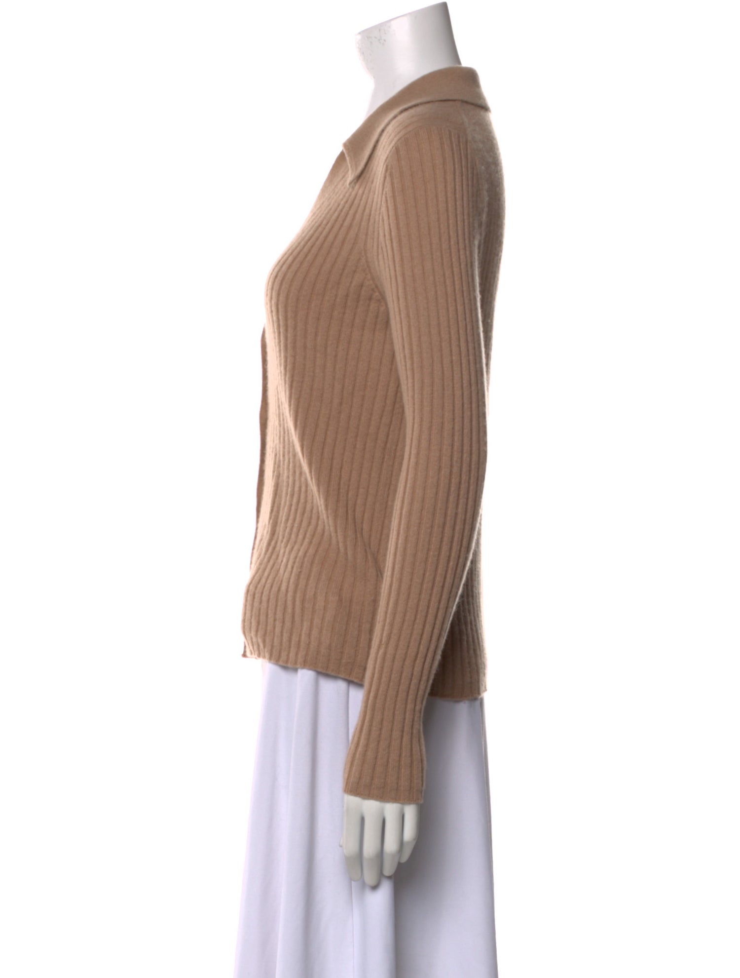Veronica Beard Cashmere Long Sleeve Button-Up Top