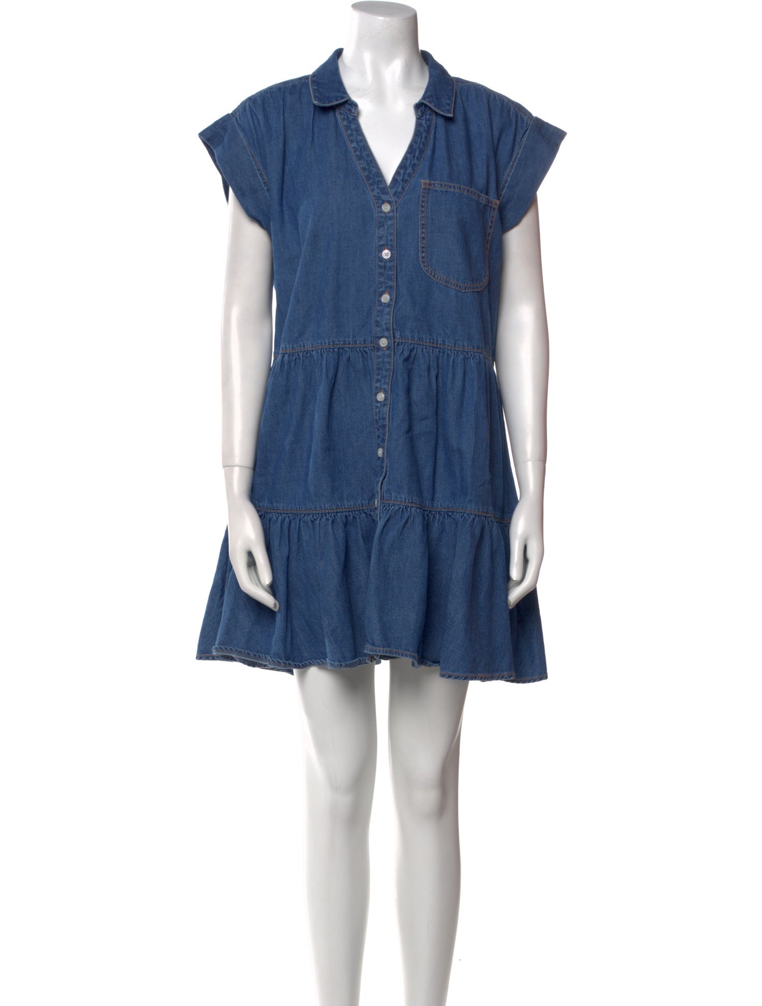 Veronica Beard V-Neck Mini Dress