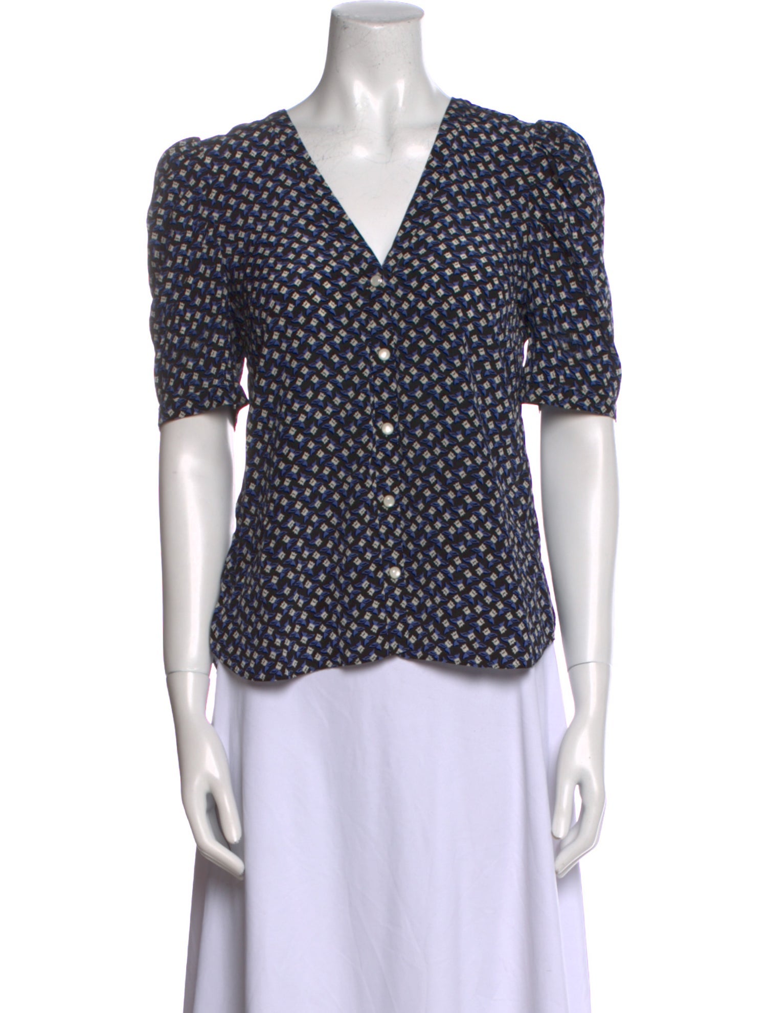 Veronica Beard Silk Printed Blouse