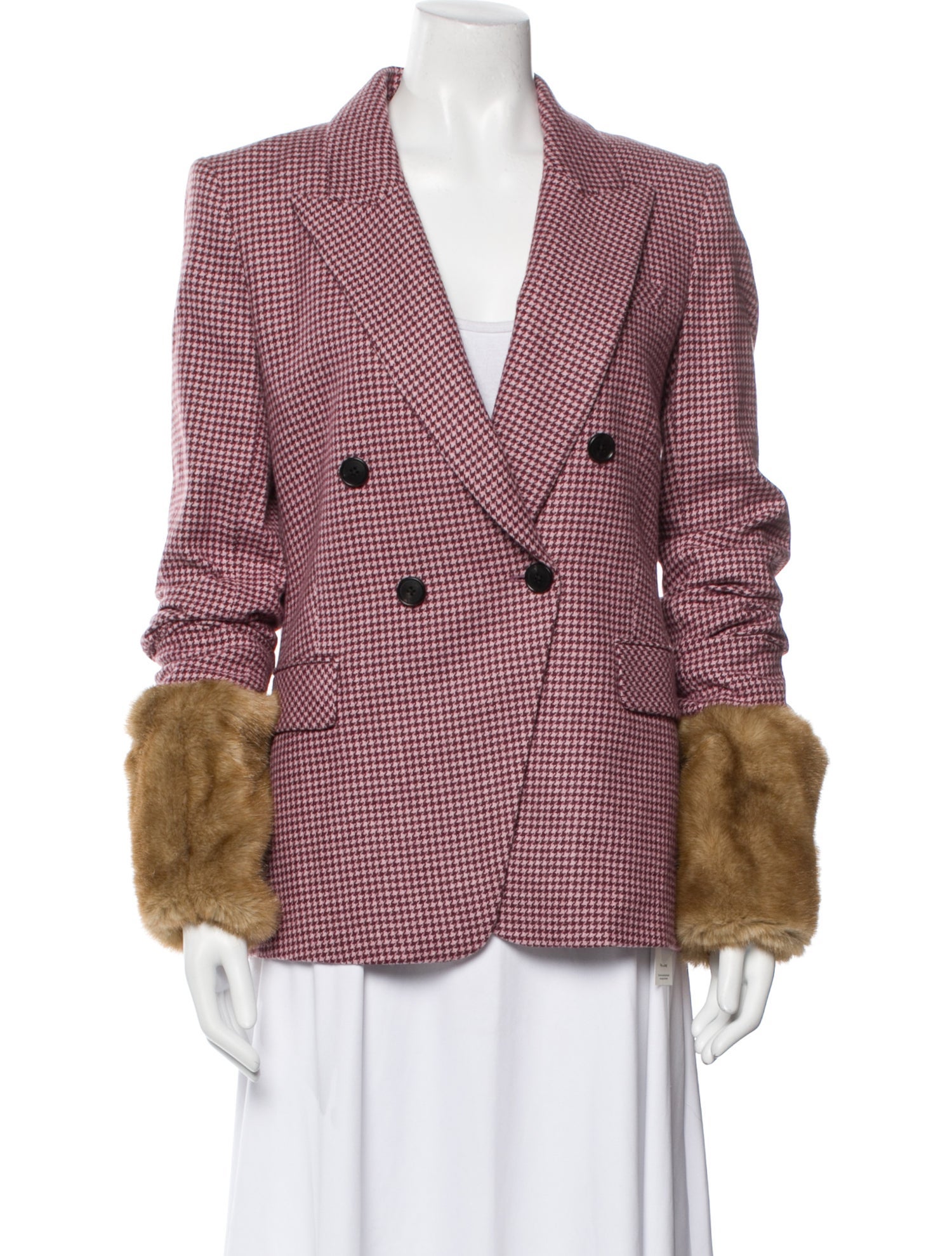 Veronica Beard Alpaca Houndstooth Print Blazer