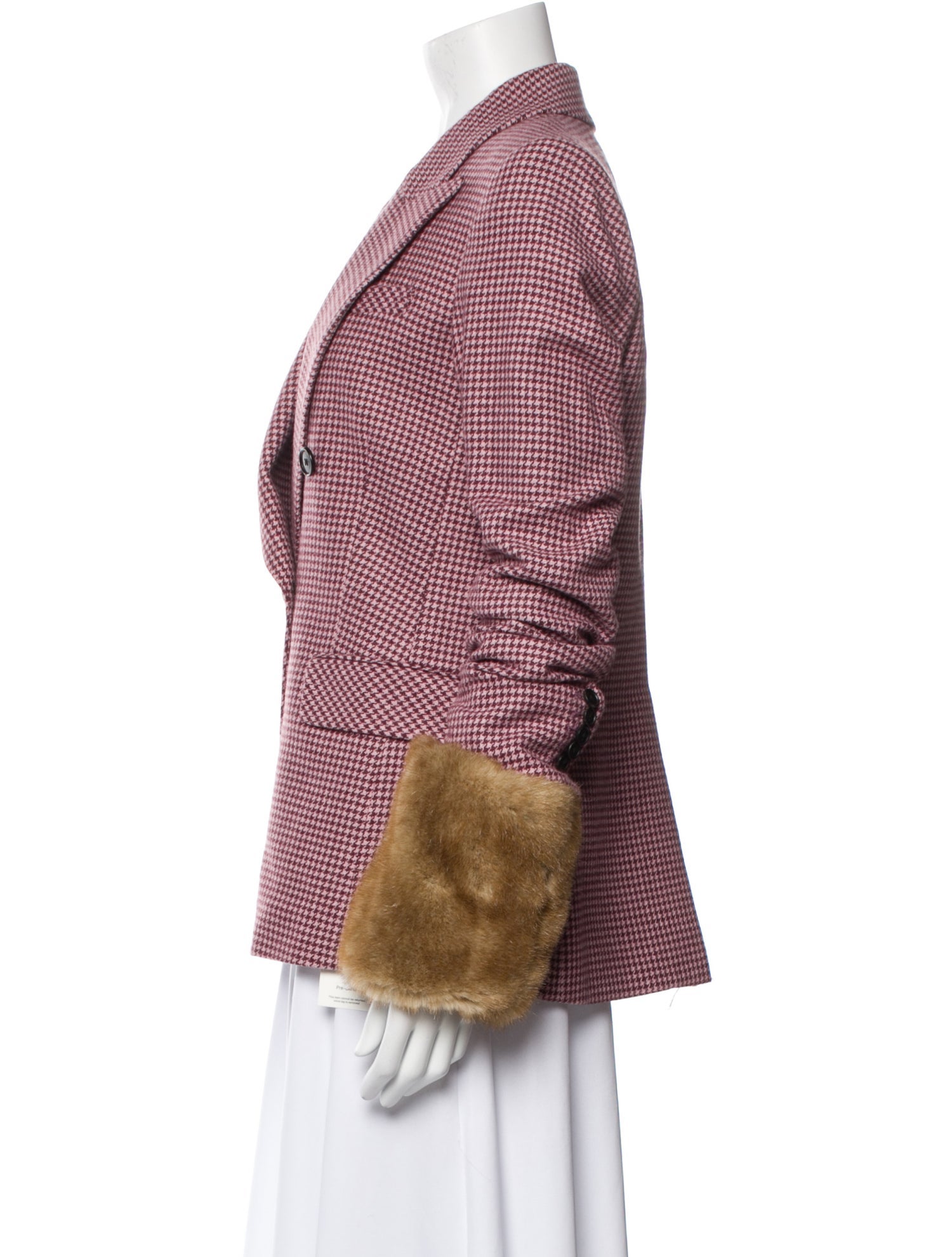 Veronica Beard Alpaca Houndstooth Print Blazer