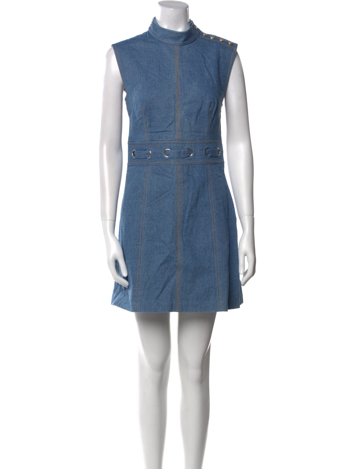 Veronica Beard Mock Neck Mini Dress