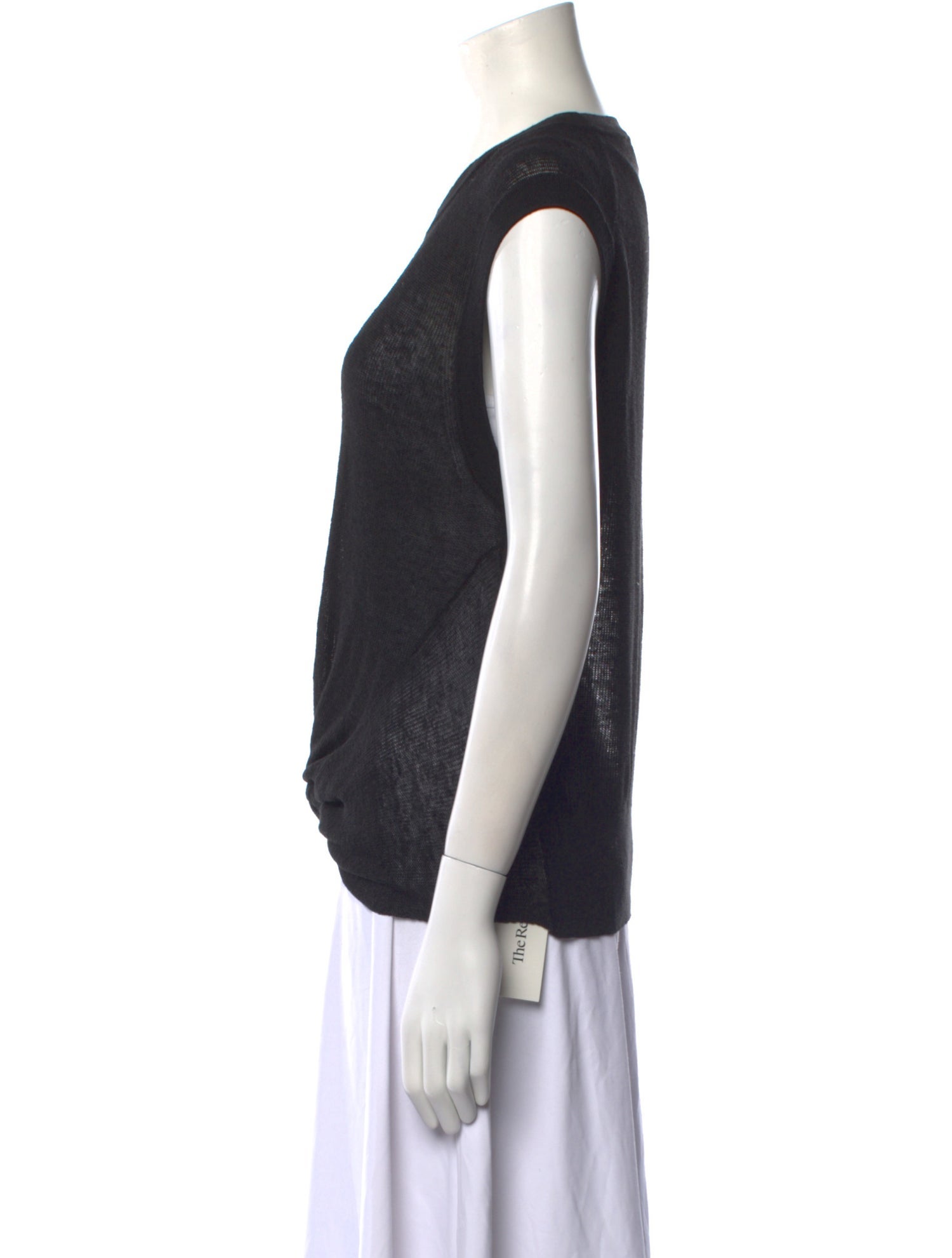 Veronica Beard Linen Scoop Neck Top