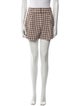 Veronica Beard Plaid Print Mini Shorts