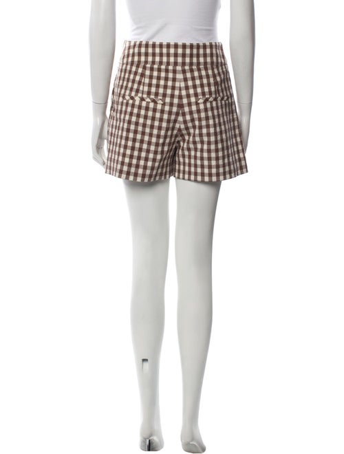 Veronica Beard Plaid Print Mini Shorts