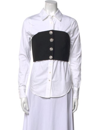 Veronica Beard Long Sleeve Button-Up Top