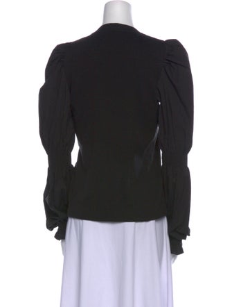 Veronica Beard V-Neck Long Sleeve Blouse