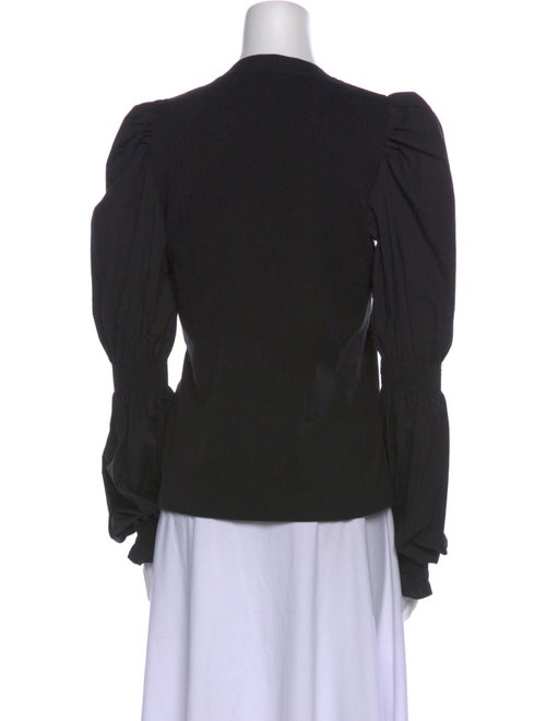 Veronica Beard V-Neck Long Sleeve Blouse