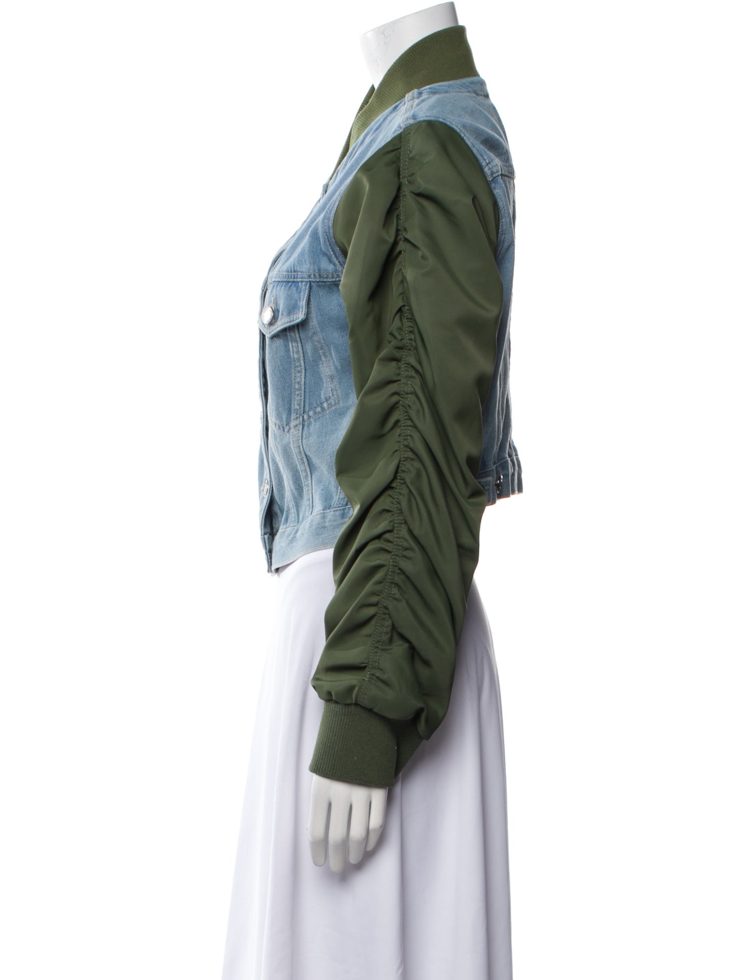 Veronica Beard Colorblock Pattern Denim Jacket