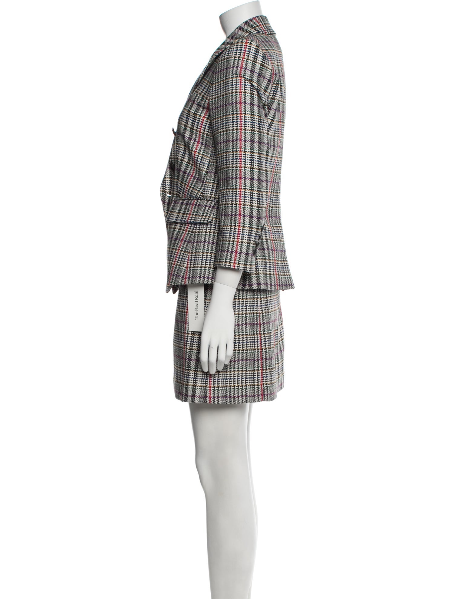 Veronica Beard Houndstooth Print Skirt Suit