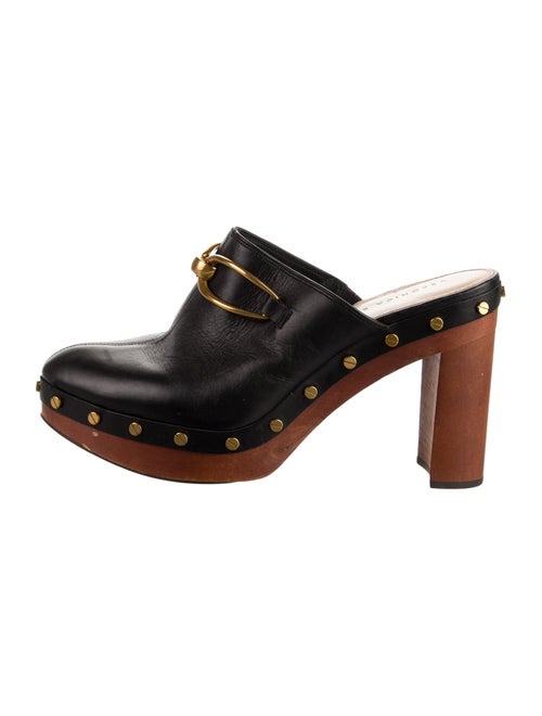 Veronica Beard Leather Studded Accents Mules