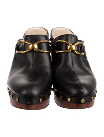 Veronica Beard Leather Studded Accents Mules