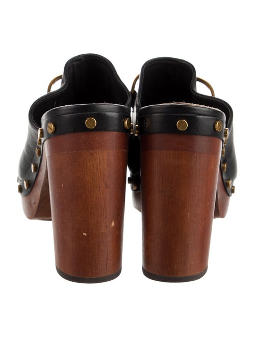 Veronica Beard Leather Studded Accents Mules