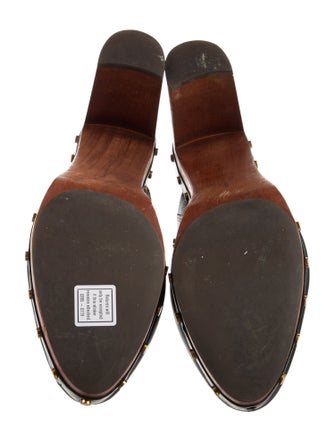 Veronica Beard Leather Studded Accents Mules