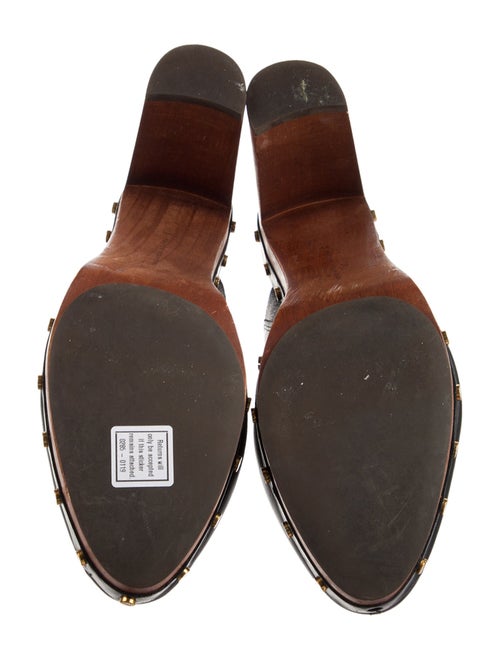 Veronica Beard Leather Studded Accents Mules