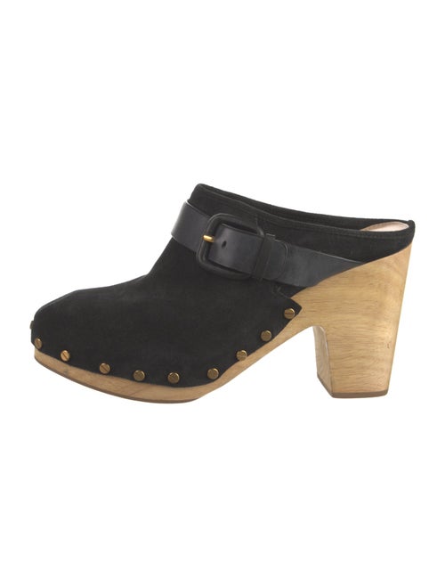 Veronica Beard Suede Studded Accents Mules