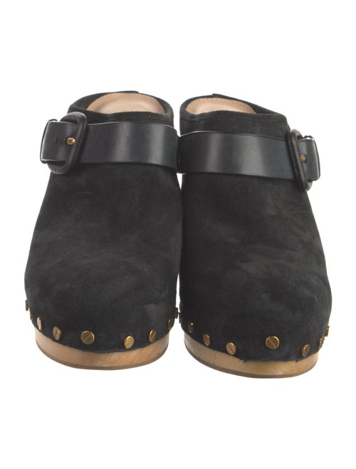 Veronica Beard Suede Studded Accents Mules