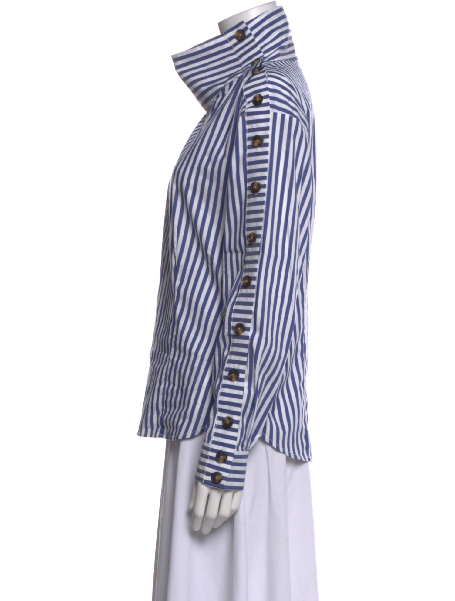 Veronica Beard Striped Turtleneck Blouse