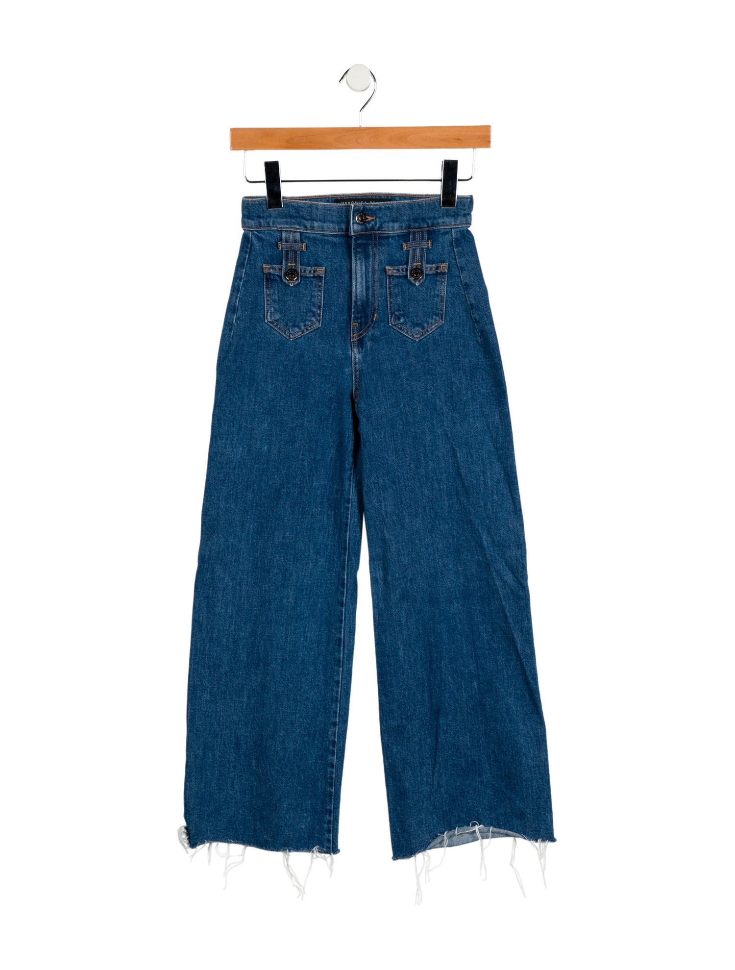 Veronica Beard Mid-Rise Wide Leg Jeans