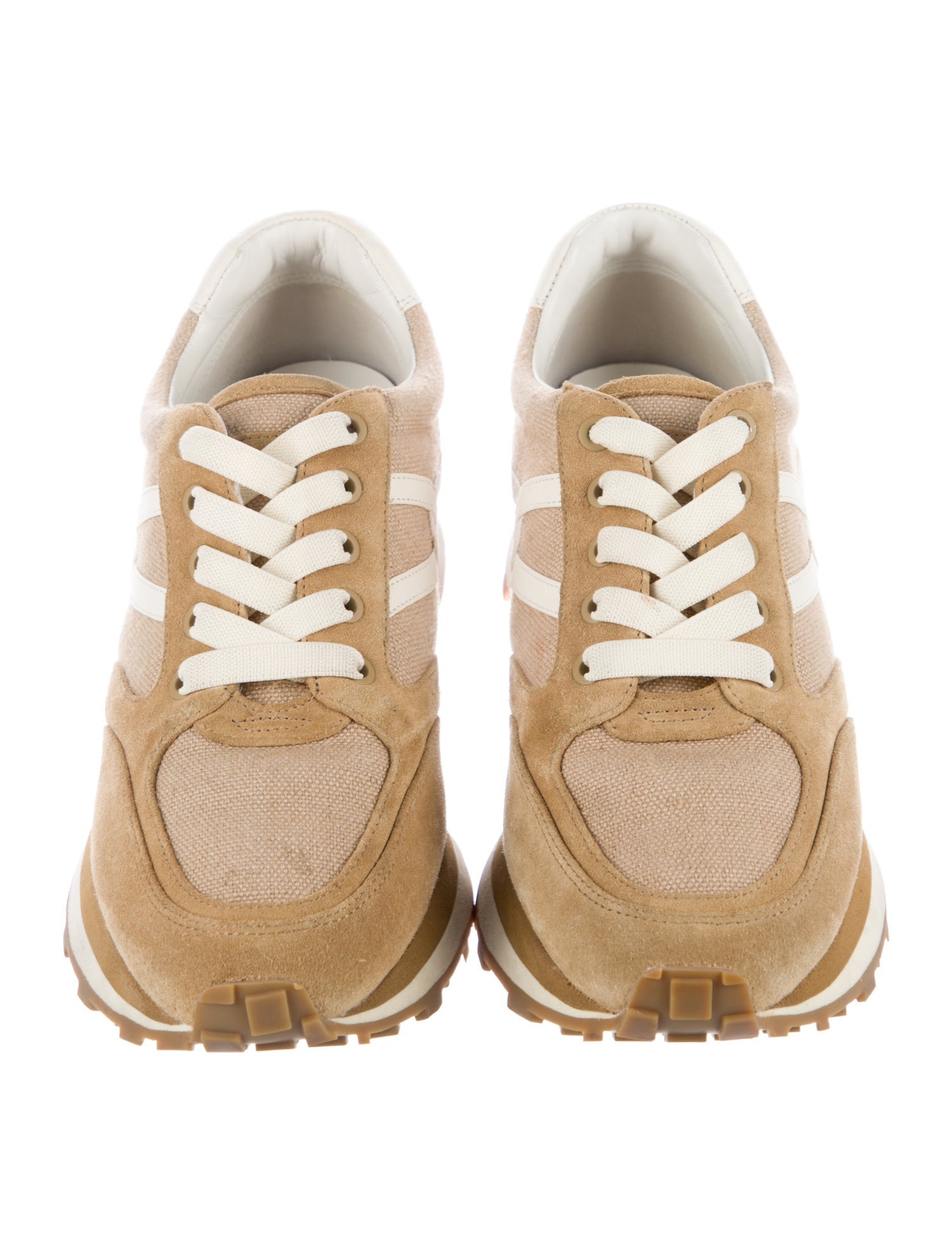 Veronica Beard Suede Colorblock Pattern Sneakers