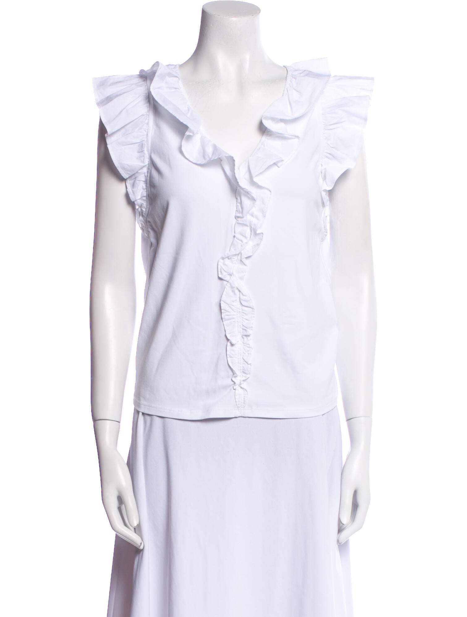 Veronica Beard V-Neck Sleeveless Top