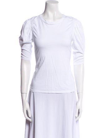 Veronica Beard Bateau Neckline Short Sleeve T-Shirt