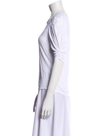 Veronica Beard Bateau Neckline Short Sleeve T-Shirt