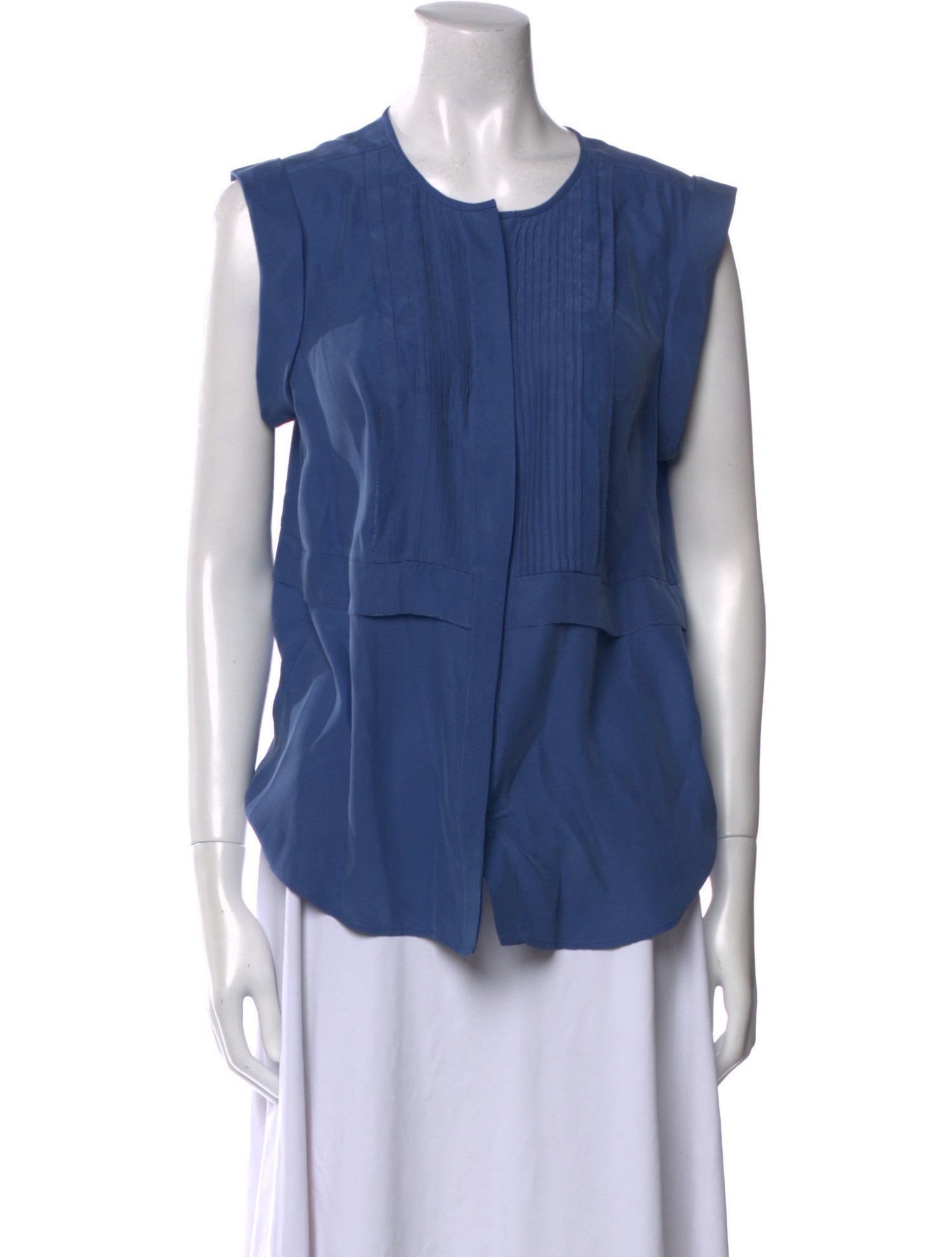 Veronica Beard Silk Crew Neck Blouse