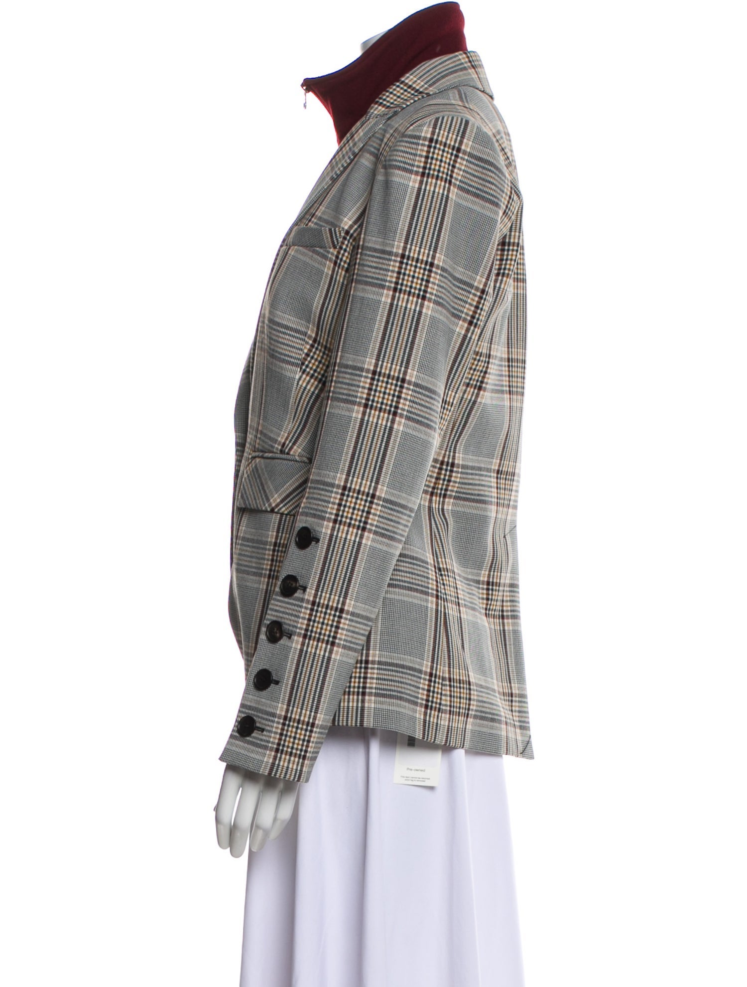 Veronica Beard Plaid Print Blazer