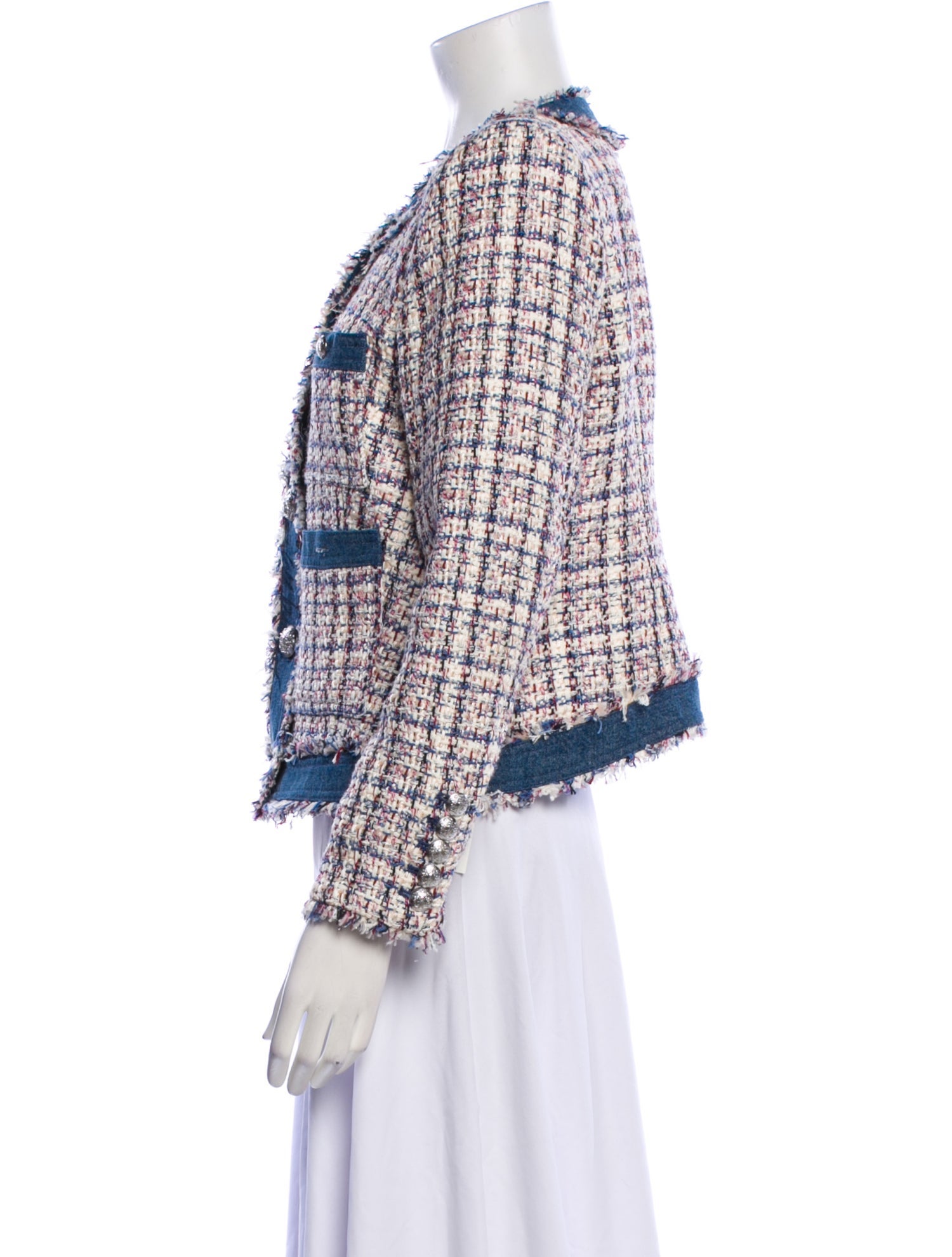 Veronica Beard Tweed Pattern Evening Jacket