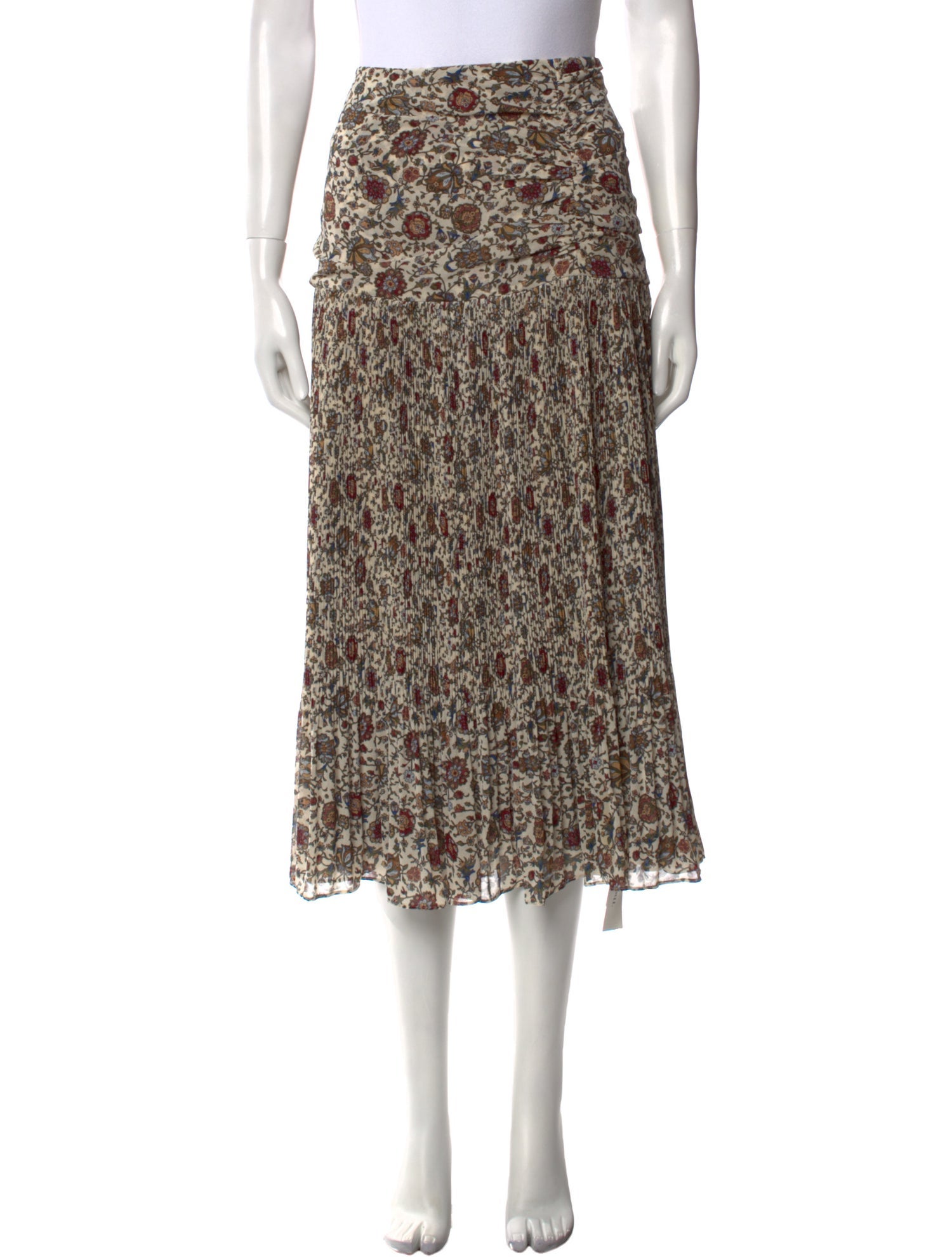 Veronica Beard Printed Midi Length Skirt