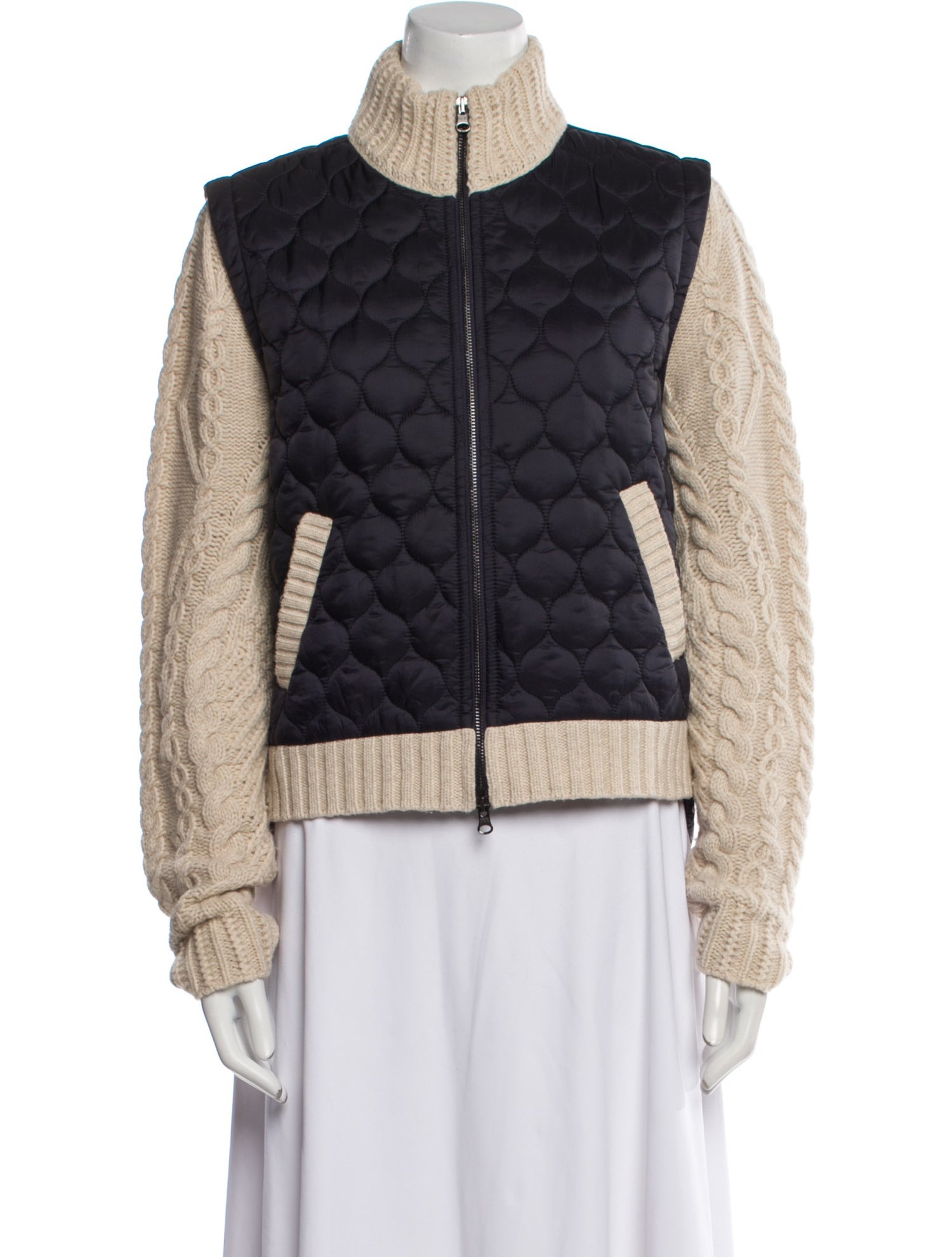 Veronica Beard Lambswool Printed Bomber Jacket