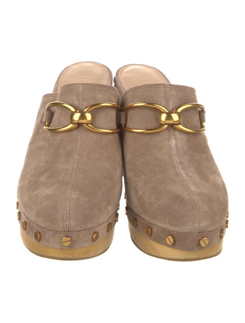 Veronica Beard Suede Studded Accents Mules