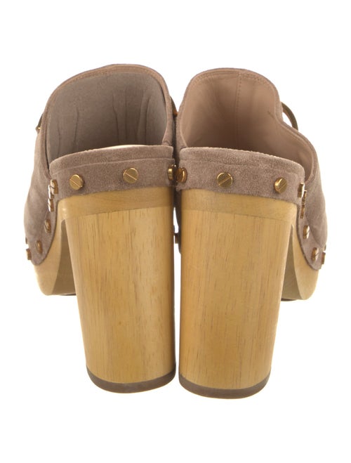 Veronica Beard Suede Studded Accents Mules