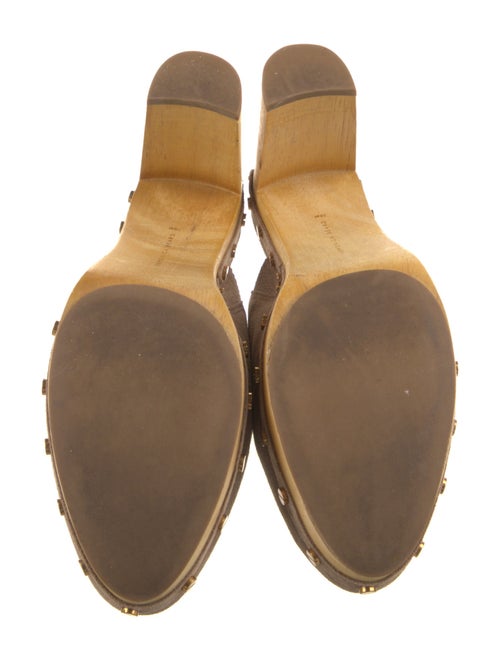 Veronica Beard Suede Studded Accents Mules