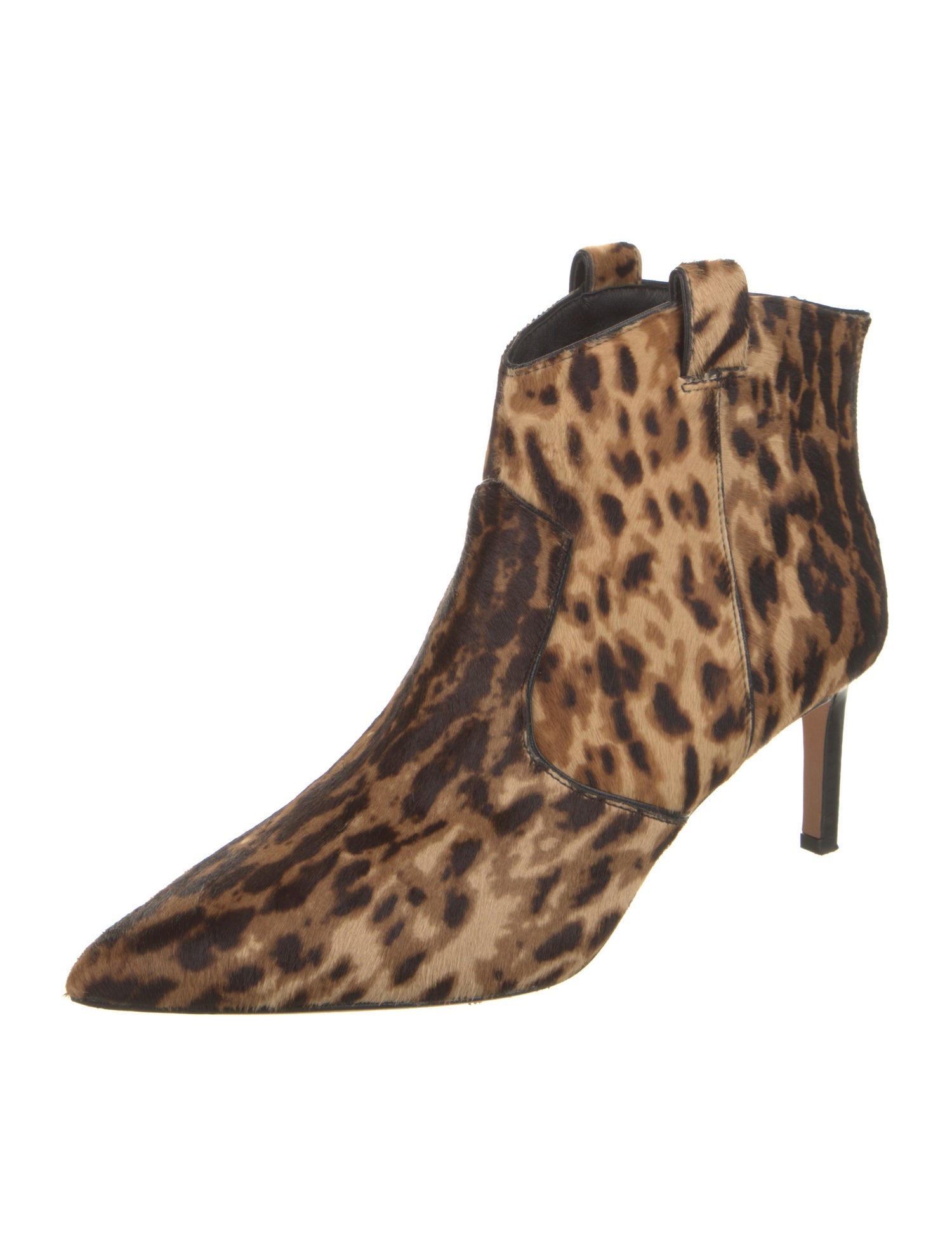 Veronica Beard Ponyhair Animal Print Western Boots