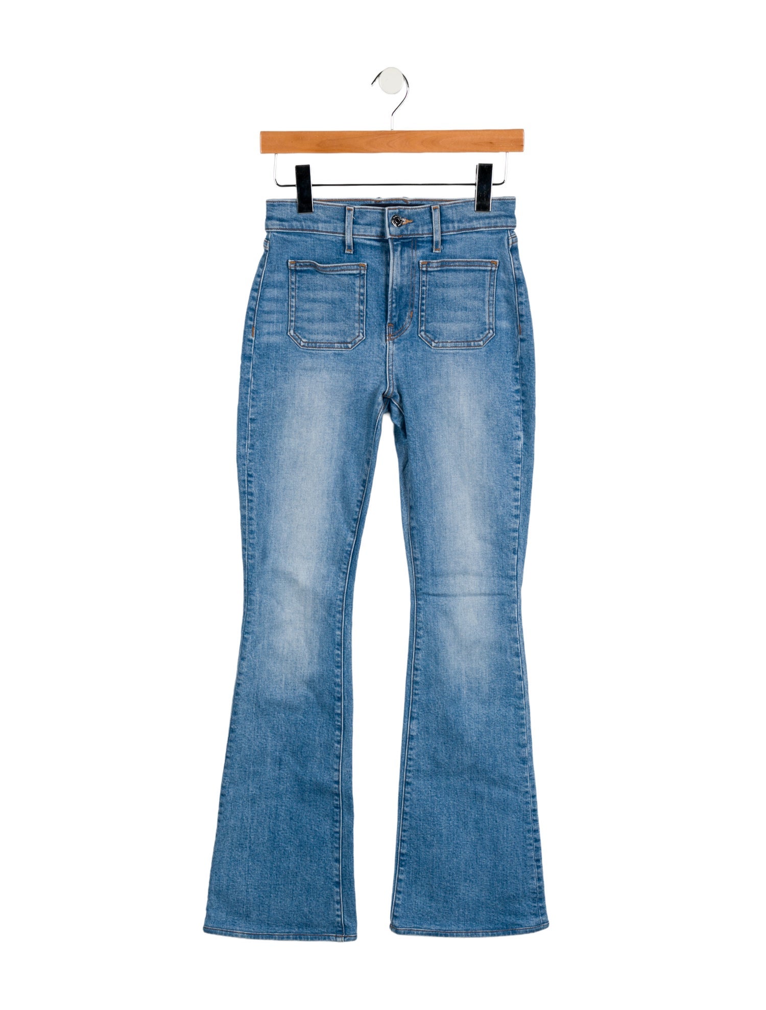 Veronica Beard Mid-Rise Wide Leg Jeans