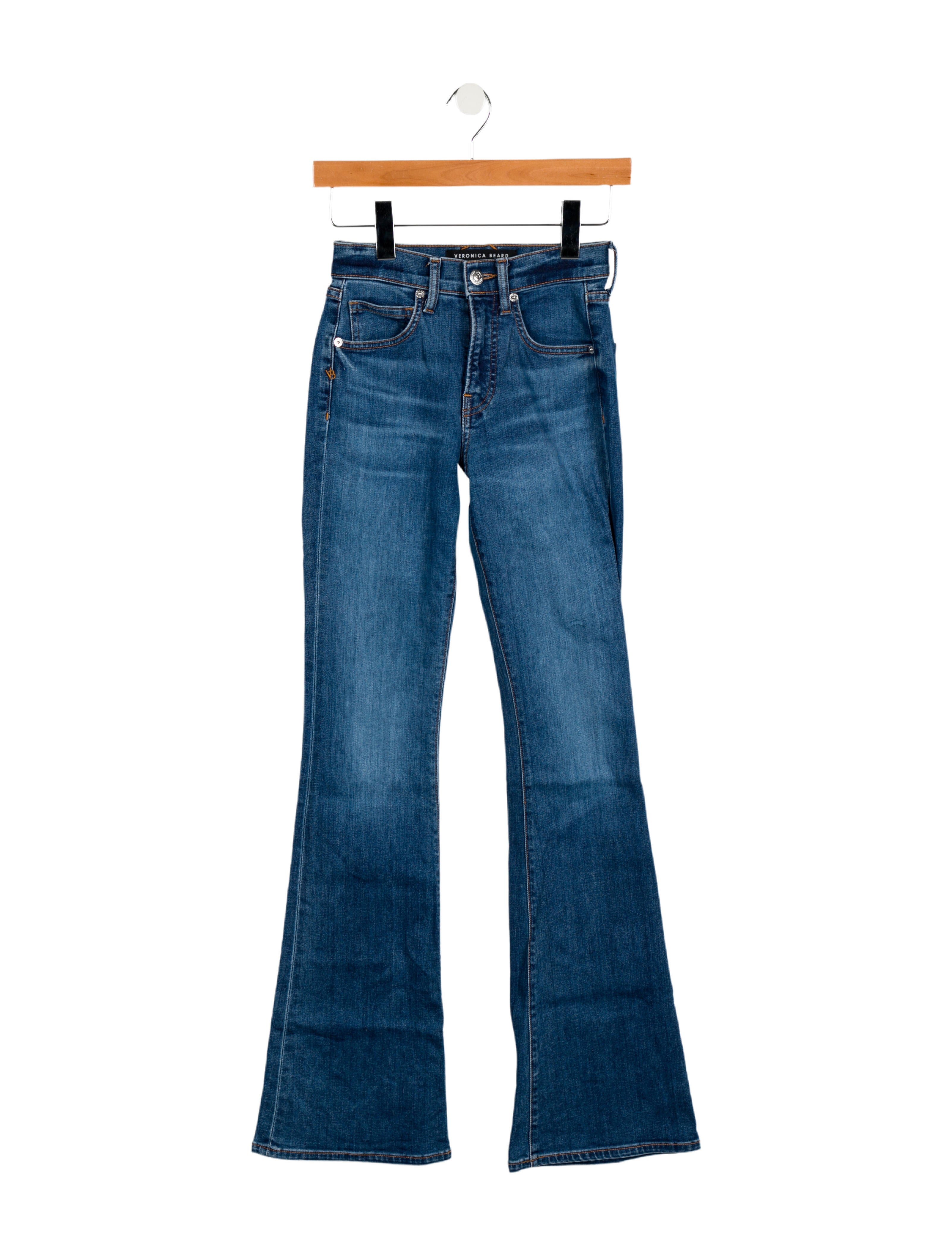 Veronica Beard Mid-Rise Wide Leg Jeans