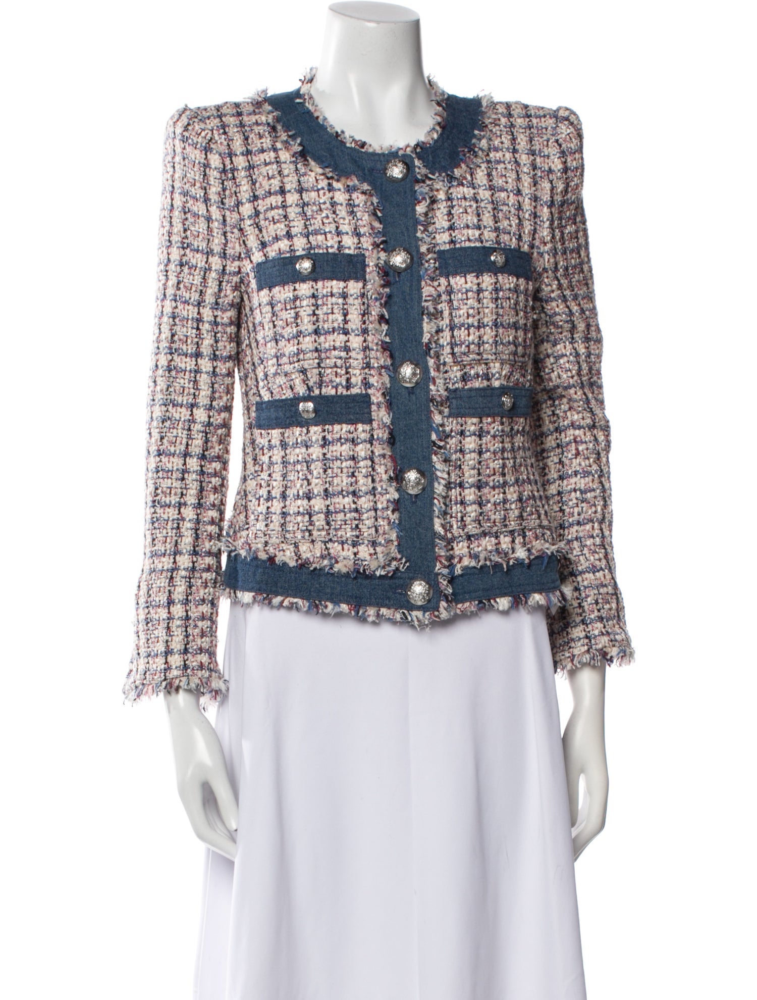 Veronica Beard Tweed Pattern Evening Jacket