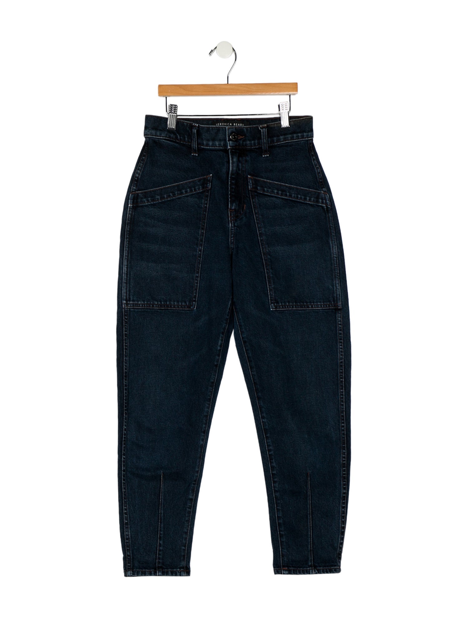 Veronica Beard High-Rise Straight Leg Jeans