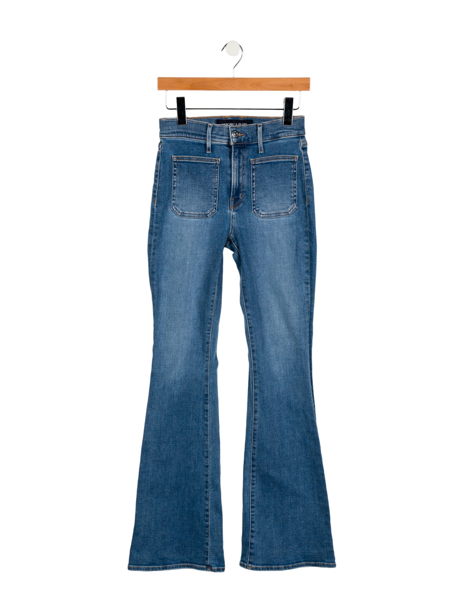 Veronica Beard Mid-Rise Wide Leg Jeans