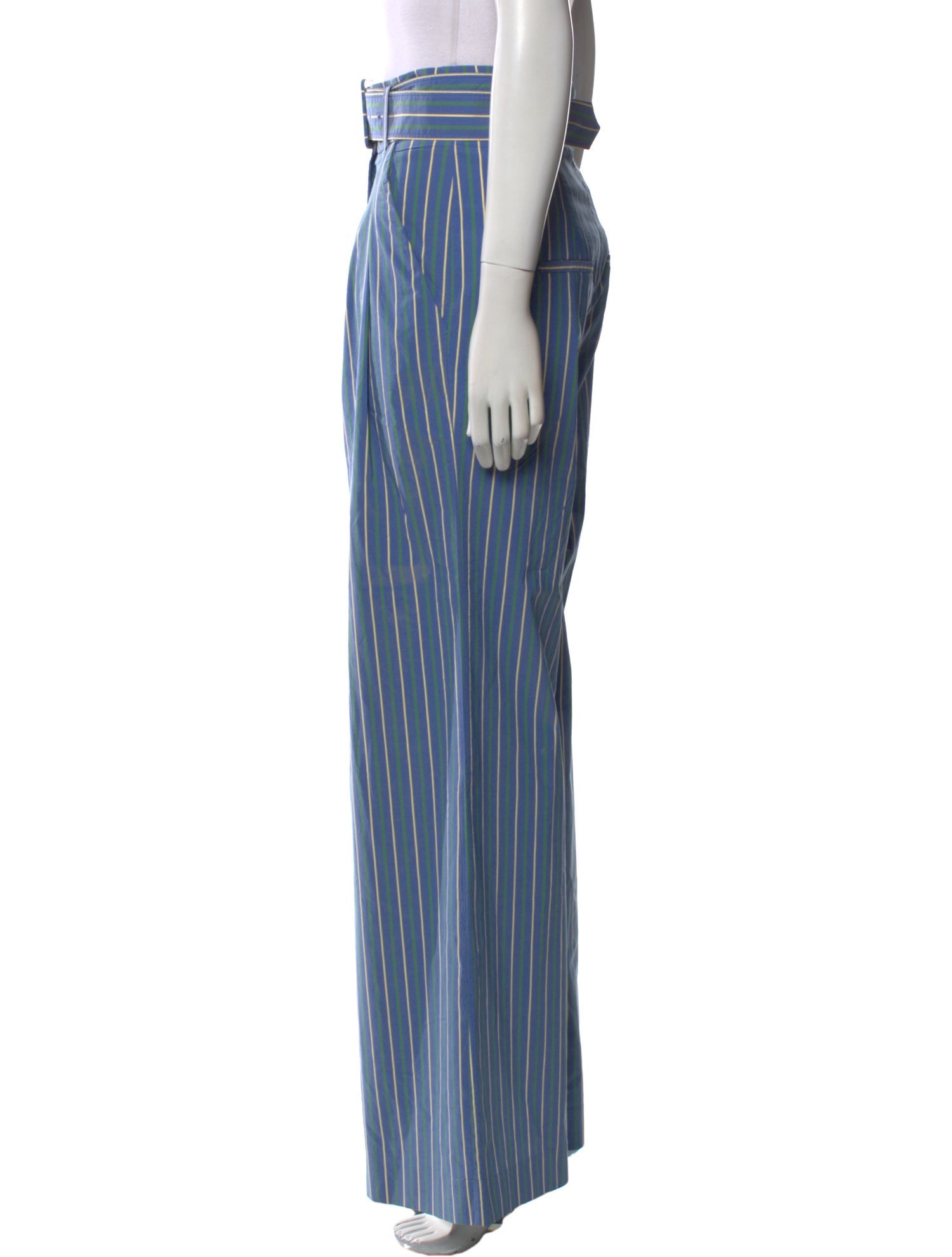 Veronica Beard Striped Wide Leg Pants